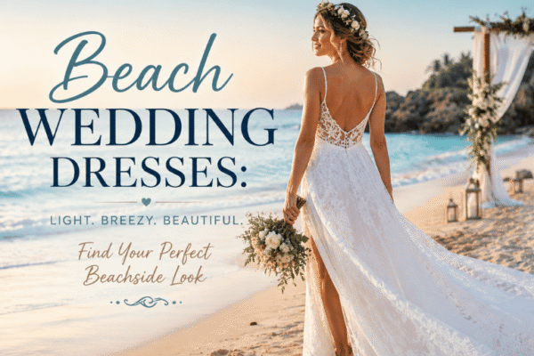Beach Wedding Dresses: How to Choose a Beautiful Gown That Works With Sand, Heat, and Wind 