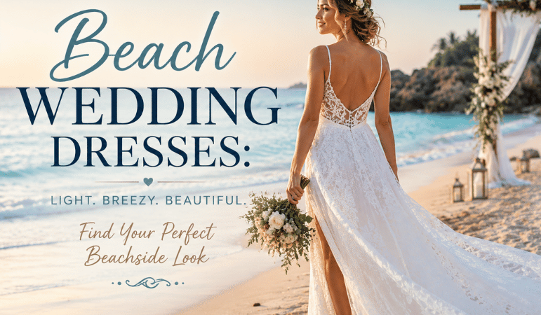 Beach Wedding Dresses: How to Choose a Beautiful Gown That Works With Sand, Heat, and Wind 