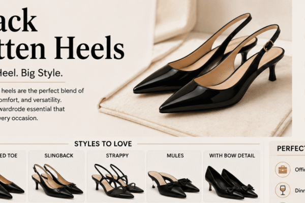 Black Kitten Heels: The Complete 2026 Guide to Heel Height, Toe Shapes, Comfort, and Styling