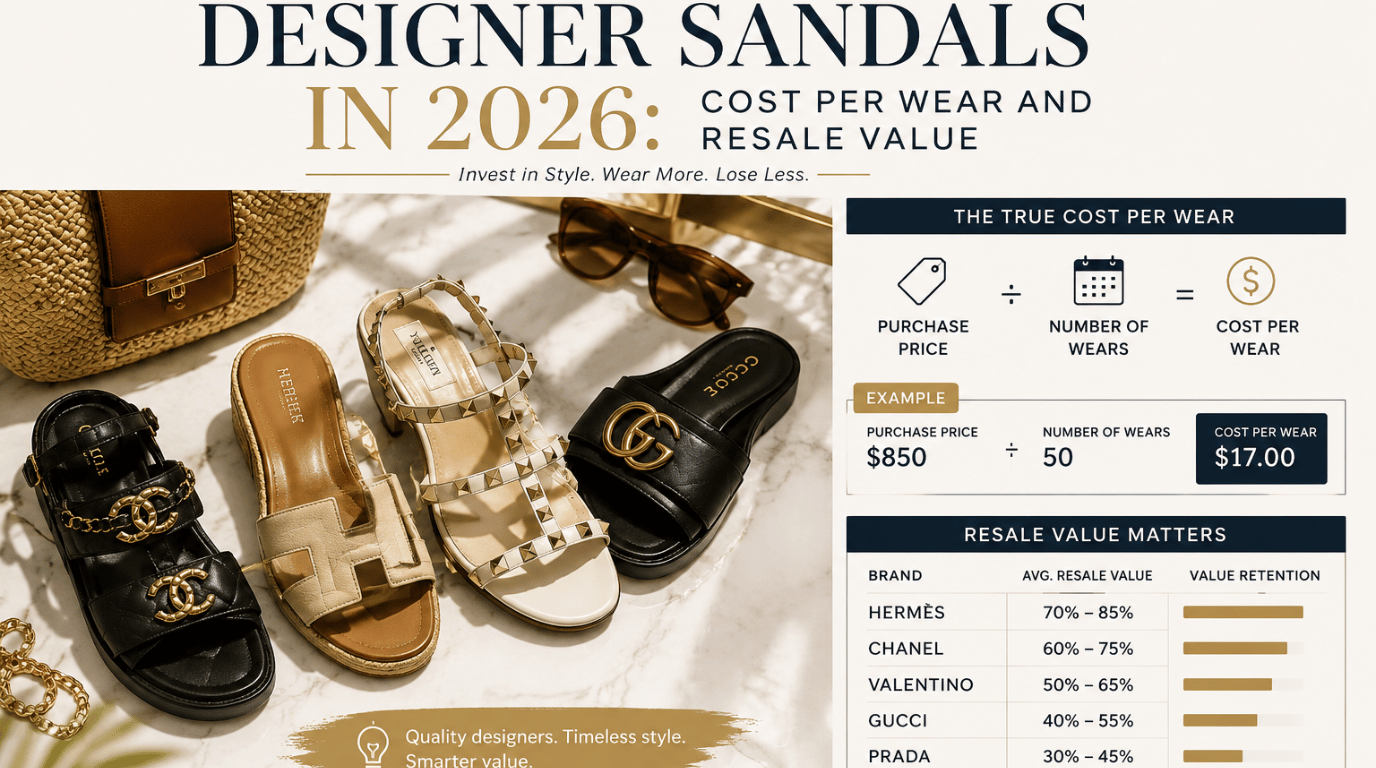 Designer Sandals in 2026: A Complete Guide to Cost Per Wear, Resale Value, and Smart Buying
