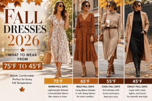 Fall Dresses 2026: What to Wear From 75°F to 45°F (Complete Style Guide)