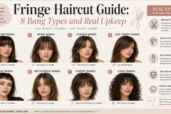 Fringe Haircut: Complete Guide to 8 Bang Types, Styling Tips, and Maintenance