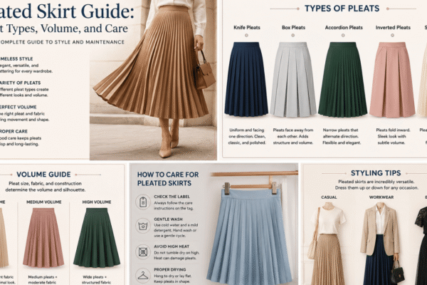 Pleated Skirt: Everything You Need to Know About Pleat Types, Volume, Care, and Outfit Ideas