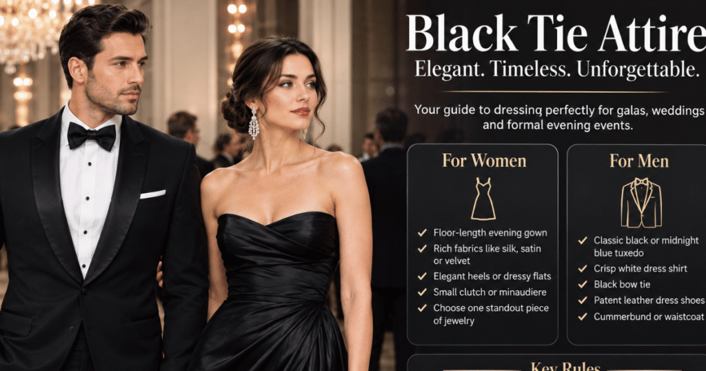 Black Tie Attire: The Complete Dress Code Guide for Women and Men, What to Wear, What to Avoid, and 2026 Costs