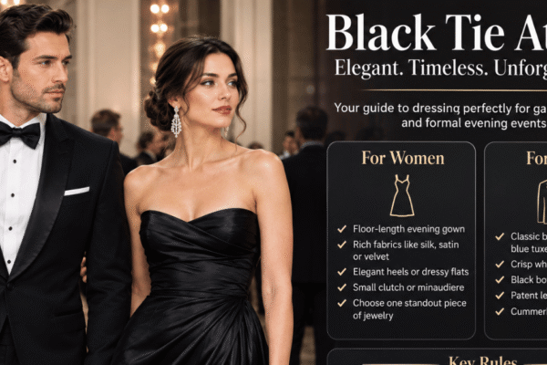 Black Tie Attire: The Complete Dress Code Guide for Women and Men, What to Wear, What to Avoid, and 2026 Costs