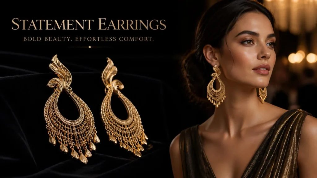 Statement Earrings: That Look Stunning Without the Pain, Complete Weight, Comfort, and Styling Guide