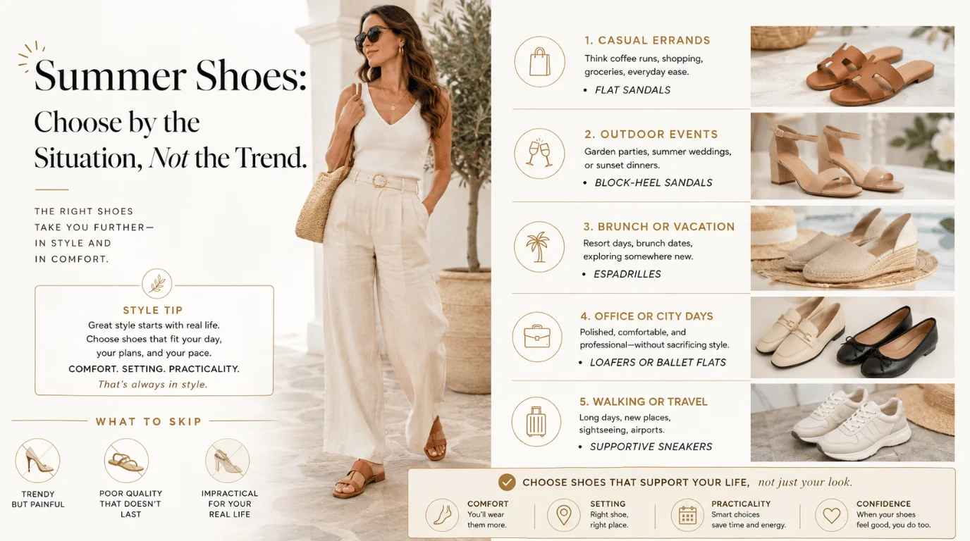 The Best Summer Shoes for Every Occasion: Choose for Comfort, Style, and the Setting