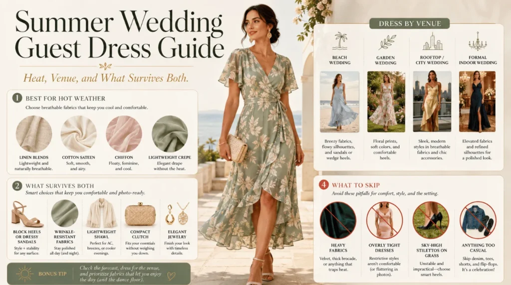Summer Wedding Guest Dress: What to Wear for the Heat, Venue, and All-Day Comfort