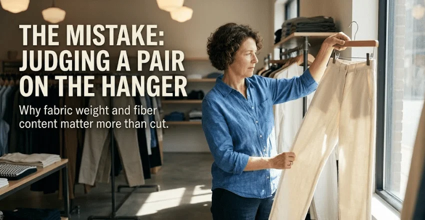 The Mistake: Judging a Pair on the Hanger