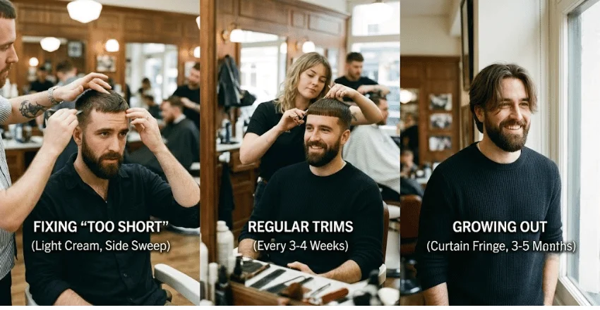Trims, growing it out, and fixing one cut too short