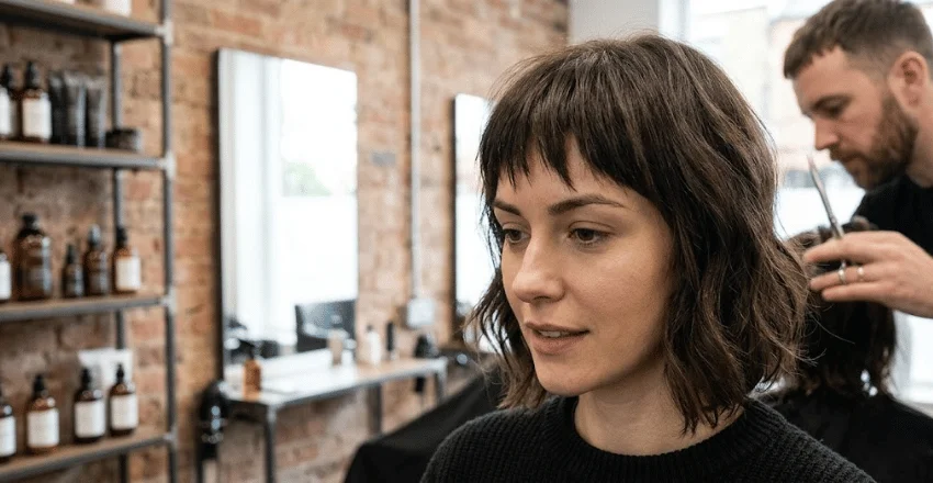 What a textured fringe haircut actually is