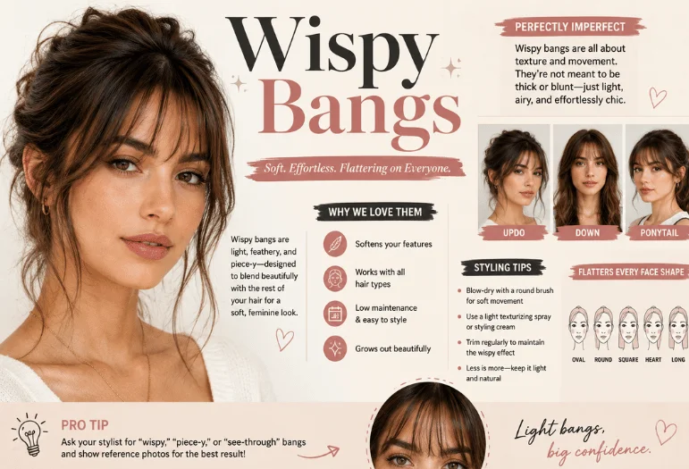 Wispy Bangs: How They Are Cut and Who They Suit 