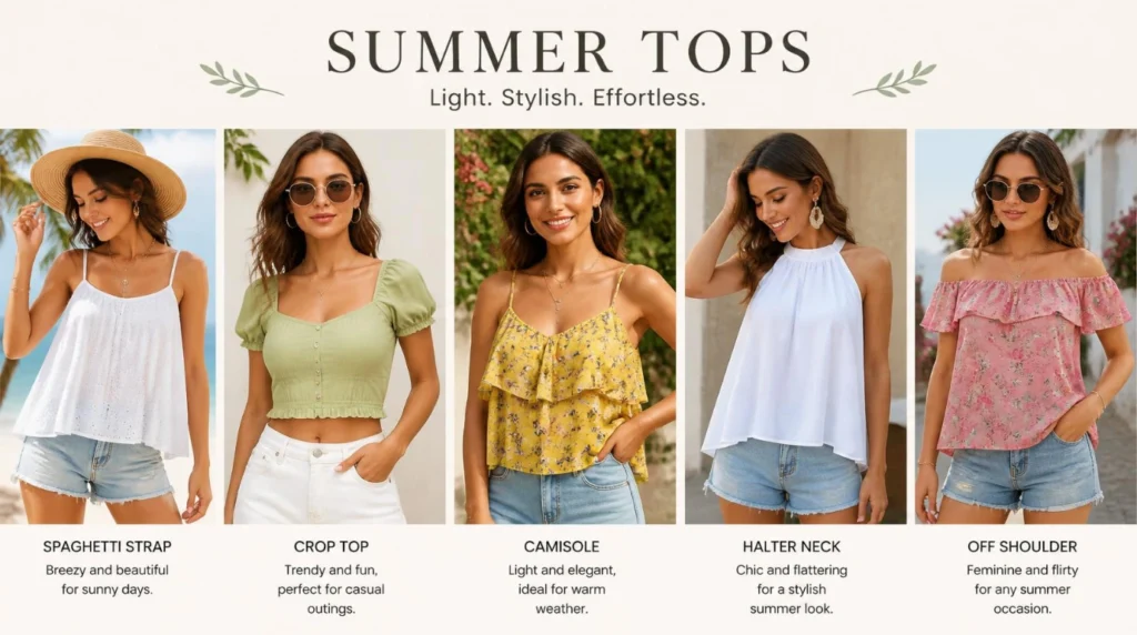 Summer Tops for Women: 12 Breezy Styles, Smart Fabrics, and Easy Outfit Ideas